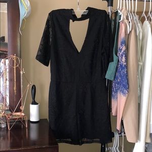 Black Lace Romper